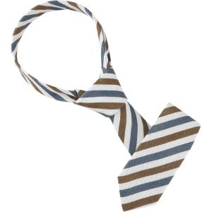 imageAllegra K Mens Stripe Necktie SelfTied Linen Slim Ties for Business CasualBrown