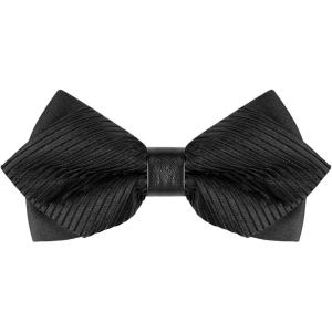 imageAllegra K Mens Striped PreTied Bow Tie Adjustable Neck Bowties Wedding Formal TiesBlack