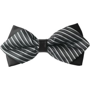 imageAllegra K Mens Striped PreTied Bow Tie Adjustable Neck Bowties Wedding Formal TiesGray