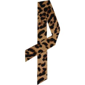 imageAllegra K Skinny Scarf Womens Thin Long Neckscarf Fashion Leopard Print Hairband Waistband Bag Handle AccessoryDark Brown
