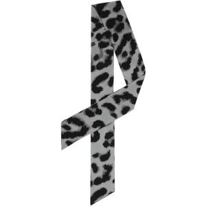 imageAllegra K Skinny Scarf Womens Thin Long Neckscarf Fashion Leopard Print Hairband Waistband Bag Handle AccessoryGray