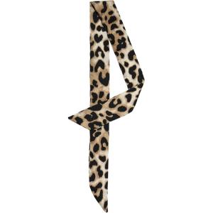 imageAllegra K Skinny Scarf Womens Thin Long Neckscarf Fashion Leopard Print Hairband Waistband Bag Handle AccessoryLight Brown