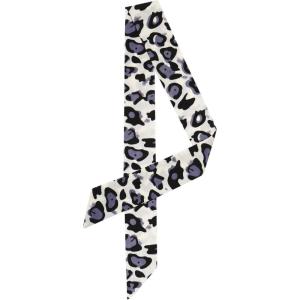 imageAllegra K Skinny Scarf Womens Thin Long Neckscarf Fashion Leopard Print Hairband Waistband Bag Handle AccessoryPurple