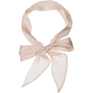 imageAllegra K Women Plain Solid Color Pure Skinny Scarf Scarves Long Neckerchief Hair BandApricot