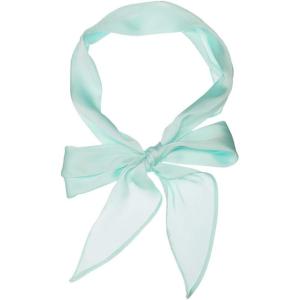 imageAllegra K Women Plain Solid Color Pure Skinny Scarf Scarves Long Neckerchief Hair BandMint