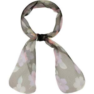 imageAllegra K Women Transparent Skinny Organza Scarf Floral Neckerchief Hair BandBlack