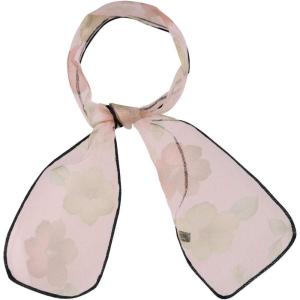 imageAllegra K Women Transparent Skinny Organza Scarf Floral Neckerchief Hair BandPink