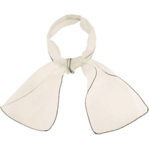 imageAllegra K Women Transparent Skinny Organza Scarf Solid Color Lightweight NeckerchiefBeige