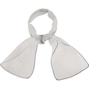 imageAllegra K Women Transparent Skinny Organza Scarf Solid Color Lightweight NeckerchiefGray