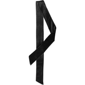 imageAllegra K Women Vintage Velvet Skinny Neck Scarves Solid Color Long Neckerchief Hairband Narrow WaistbandBlack