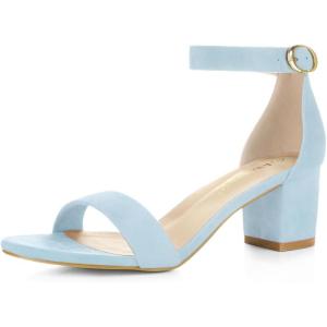 imageAllegra K Womens Open Toe Block Heel Ankle Strap SandalsSky Blue