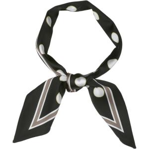 imageAllegra K Womens Skinny Scarf Ribbon Hair Band Heart Print Handbag Handle Neck ScarfBlack Dot