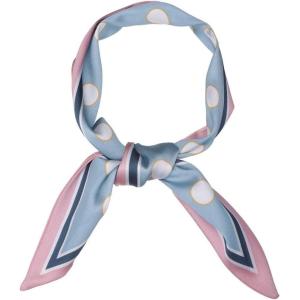 imageAllegra K Womens Skinny Scarf Ribbon Hair Band Heart Print Handbag Handle Neck ScarfBlue Dot