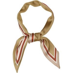 imageAllegra K Womens Skinny Scarf Ribbon Hair Band Heart Print Handbag Handle Neck ScarfBrown Pure