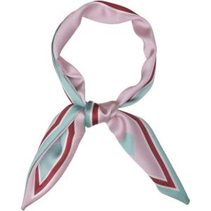 imageAllegra K Womens Skinny Scarf Ribbon Hair Band Heart Print Handbag Handle Neck ScarfPink Heart