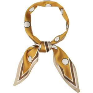 imageAllegra K Womens Skinny Scarf Ribbon Hair Band Heart Print Handbag Handle Neck ScarfYellow Dot