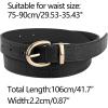 imageAllegra K Alligator Embossed Belts Leather Waist Alloy Pin Buckle Belt for WomenBlack