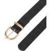 imageAllegra K Alligator Embossed Belts Leather Waist Alloy Pin Buckle Belt for WomenBlack