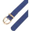 imageAllegra K Alligator Embossed Belts Leather Waist Alloy Pin Buckle Belt for WomenDark Blue