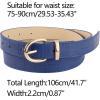 imageAllegra K Alligator Embossed Belts Leather Waist Alloy Pin Buckle Belt for WomenDark Blue