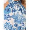 imageAllegra K Boho Summer Dress for Womens Halter Neck Sleeveless Casual Floral Print Sundress Midi DressesBlue