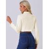 imageAllegra K Denim Jacket for Womens 2025 Casual Collared Long Sleeve Crop Jean JacketsBeige