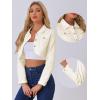 imageAllegra K Denim Jacket for Womens 2025 Casual Collared Long Sleeve Crop Jean JacketsBeige