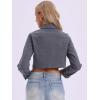 imageAllegra K Denim Jacket for Womens 2025 Casual Collared Long Sleeve Crop Jean JacketsGrey