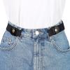 imageAllegra K Invisible Elastic Belt for Women Belts Snap Button Belts for Jeans Pants No BuckleBlack
