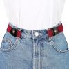 imageAllegra K Invisible Elastic Belt for Women Belts Snap Button Belts for Jeans Pants No BuckleRed