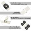 imageAllegra K Invisible Elastic Belt for Women Belts Snap Button Belts for Jeans Pants No BuckleWhite