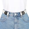 imageAllegra K Invisible Elastic Belt for Women Belts Snap Button Belts for Jeans Pants No BuckleWhite