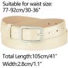 imageAllegra K Ladies Skinny Belts PU Casual Shiny Waist Belt for Dress Jeans Single Pin BuckleGolden