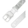 imageAllegra K Ladies Skinny Belts PU Casual Shiny Waist Belt for Dress Jeans Single Pin BuckleSilver