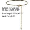 imageAllegra K Rhinestone Belt for Women Sparkle Chain Plus Size Waist Belt for Jeans Tunic DressesBlack Gold