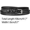 imageAllegra K Skinny Leather Belt for Women Hollowout Thin Waist Belts for Jeans Dress 07 Inches WidthBlack