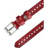 imageAllegra K Skinny Leather Belt for Women Hollowout Thin Waist Belts for Jeans Dress 07 Inches WidthWine Red