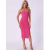 imageAllegra K Spaghetti Strap Dress for Womens Slim Fit Sleeveless Split Bodycon Cocktail Party DressHot Pink