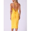 imageAllegra K Spaghetti Strap Dress for Womens Slim Fit Sleeveless Split Bodycon Cocktail Party DressYellow