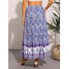 imageAllegra K Summer Boho Maxi Skirts for Women Floral Flowy Ruffle Tiered Long Skirts with PocketsBlue Purple