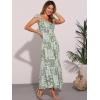 imageAllegra K Summer Spaghetti Strap Dress for Womens Beach Printed Square Neck Maxi Sun Dresses ALine Long DressGreen