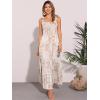 imageAllegra K Summer Spaghetti Strap Dress for Womens Beach Printed Square Neck Maxi Sun Dresses ALine Long DressKhaki
