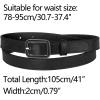 imageAllegra K Thin Waist Belts for Women Rectangle Pin Buckle Skinny Leather Belt for Pants DressBlack