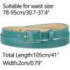 imageAllegra K Thin Waist Belts for Women Rectangle Pin Buckle Skinny Leather Belt for Pants DressBlue
