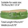 imageAllegra K Thin Waist Belts for Women Rectangle Pin Buckle Skinny Leather Belt for Pants DressGreen