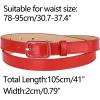 imageAllegra K Thin Waist Belts for Women Rectangle Pin Buckle Skinny Leather Belt for Pants DressRed