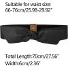 imageAllegra K Women Wide Elastic Waist Belts Bow Knot Belts Snap ButtonBlack