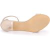 imageAllegra K Womens Ankle Strap Kitten Heel SandalsBeige