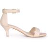 imageAllegra K Womens Ankle Strap Kitten Heel SandalsBeige
