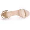 imageAllegra K Womens Ankle Strap Kitten Heel SandalsBeige